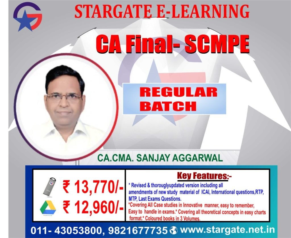 CA Final Costing Pendrive Classes (SCMPE) by Sanjay Aggarwal Sir