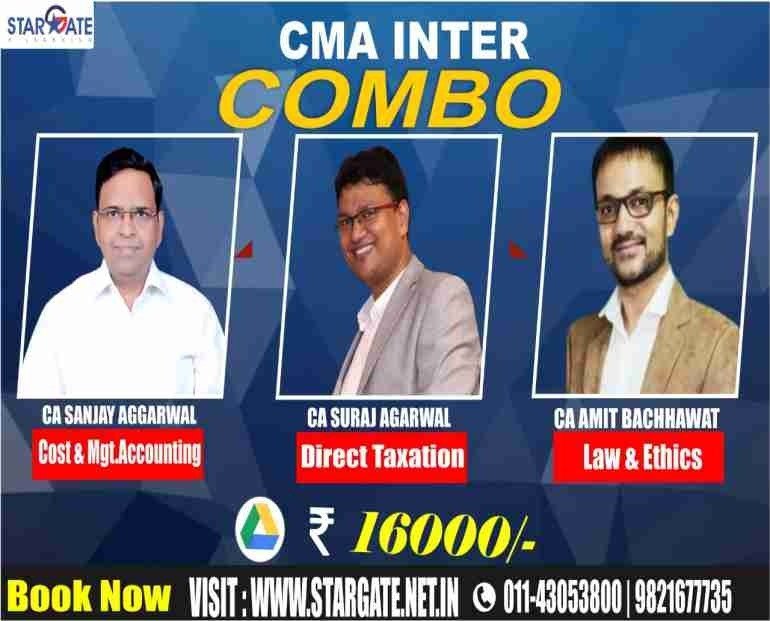 CMA COMBO (COST & MGT. ACCOUNTING, DIRECT TAXATION, LAW & ETHICS)