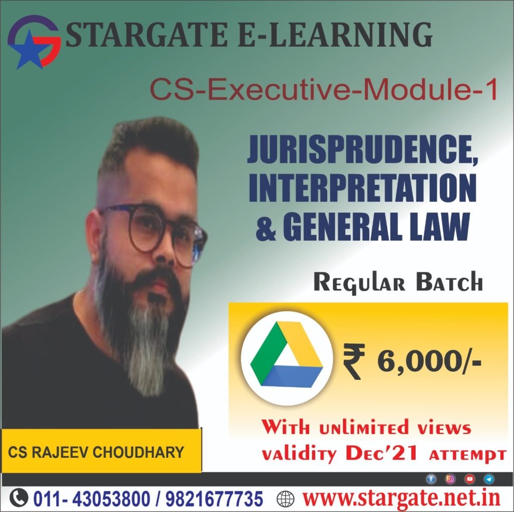 JURISPRUDENCE INTERPRETATION & GENERAL LAW BY CS RAJEEV CHOUDHARY