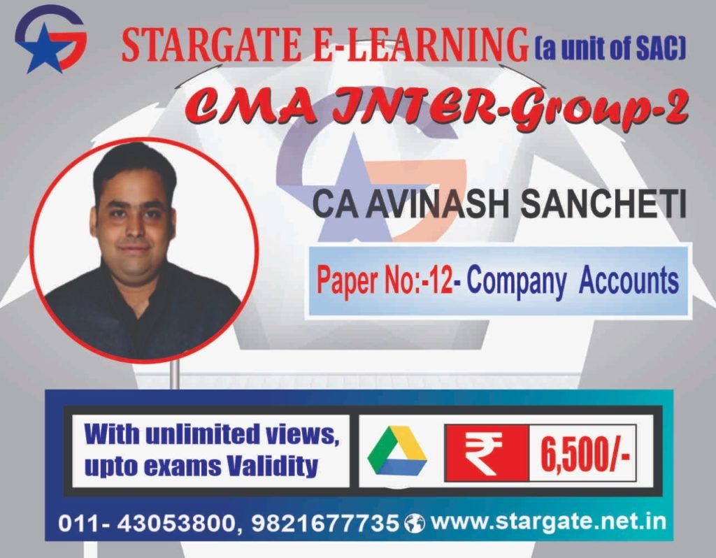 CMA INTER GROUP 2 BY CA AVINASH SANCHETI