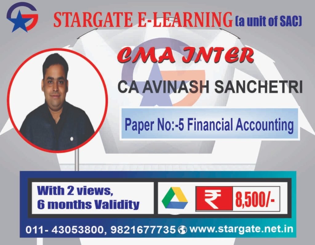 CMA INTER GROUP 1 BY CA AVINASH SANCHETRI