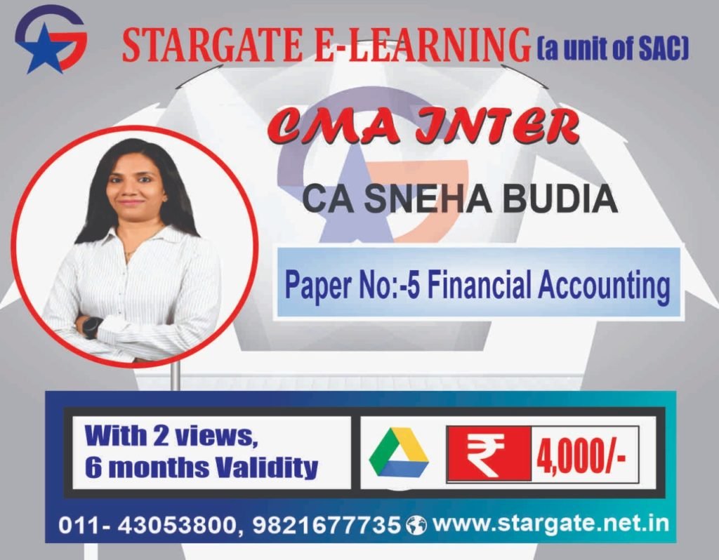 CMA INTER GROUP 1 BY CA SNEHA BUDIA