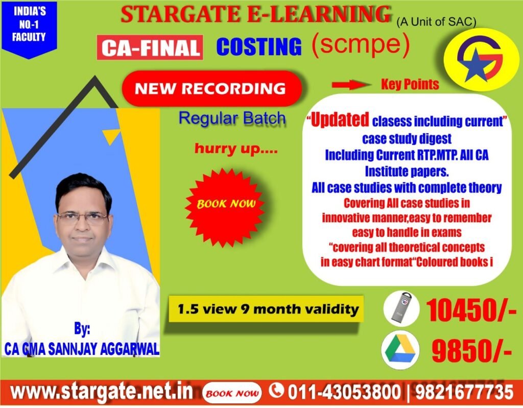 CA FINAL SCMPE LATES RECORDING BY CA SANJAY AGGARWAL SIR