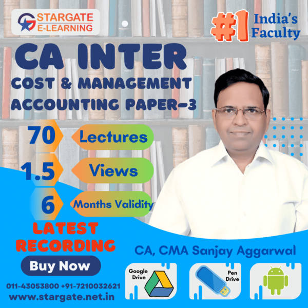 CA Sanjay Aggarwal, CA Final Costing SCMPE, Best Faculty for scmpe